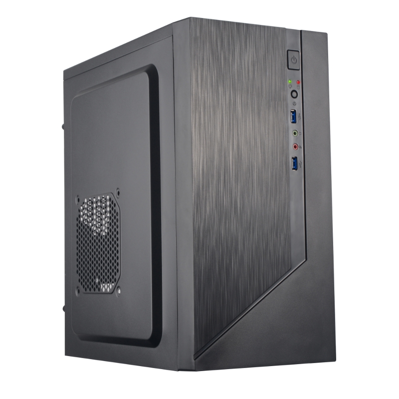 Корпус для ПК Foxline Forza mATX, Mini Tower, чёрный, под mATX, mITX, материал сталь