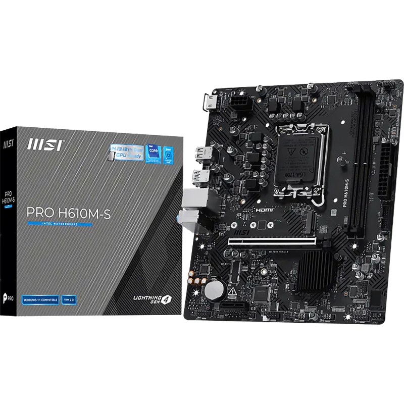 Материнская плата MSI PRO H610M-S, LGA1700, Intel H610, Micro-ATX, DDR5, фото 5
