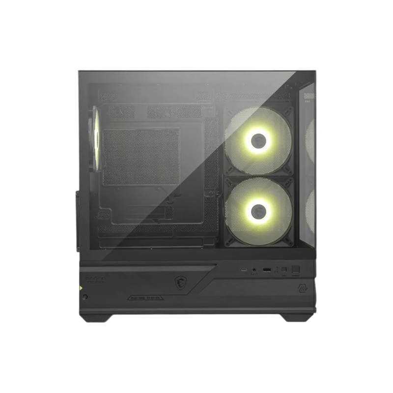 Корпус для ПК MSI MAG PANO M110R, Mini Tower, чёрный, под mATX, mITX, подсветка ARGB