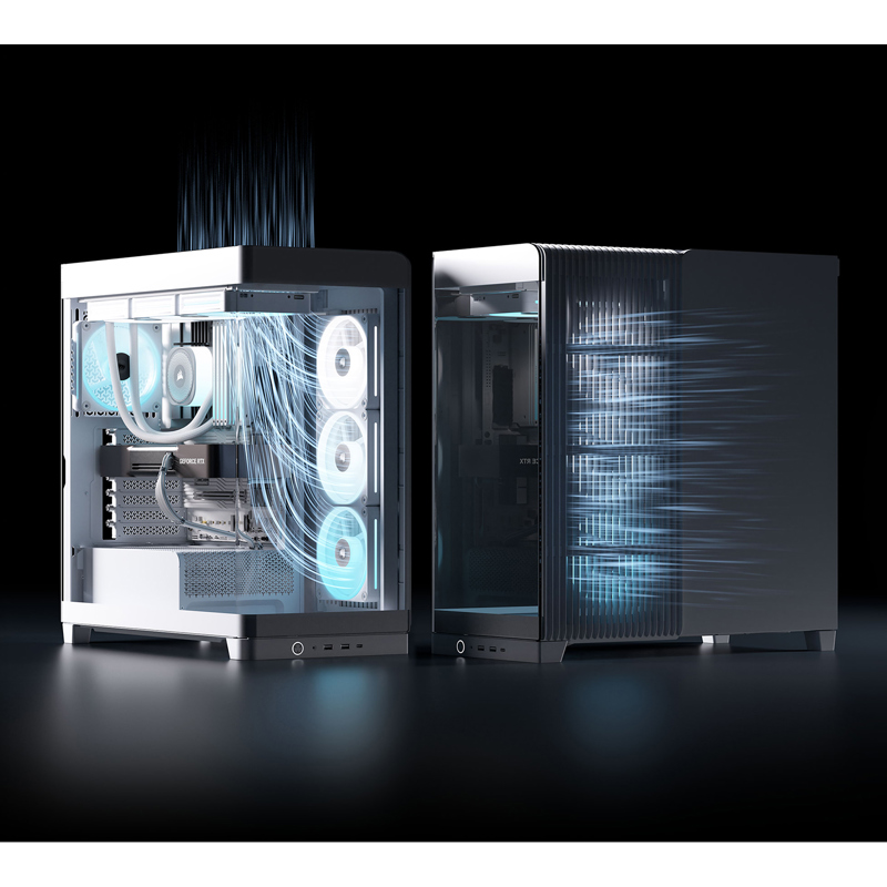 Корпус для ПК Corsair Frame 4500X LX-R RGB iCUE LINK, Midi Tower, белый, под ATX, E-ATX, mATX, Mini-ITX, фото 7
