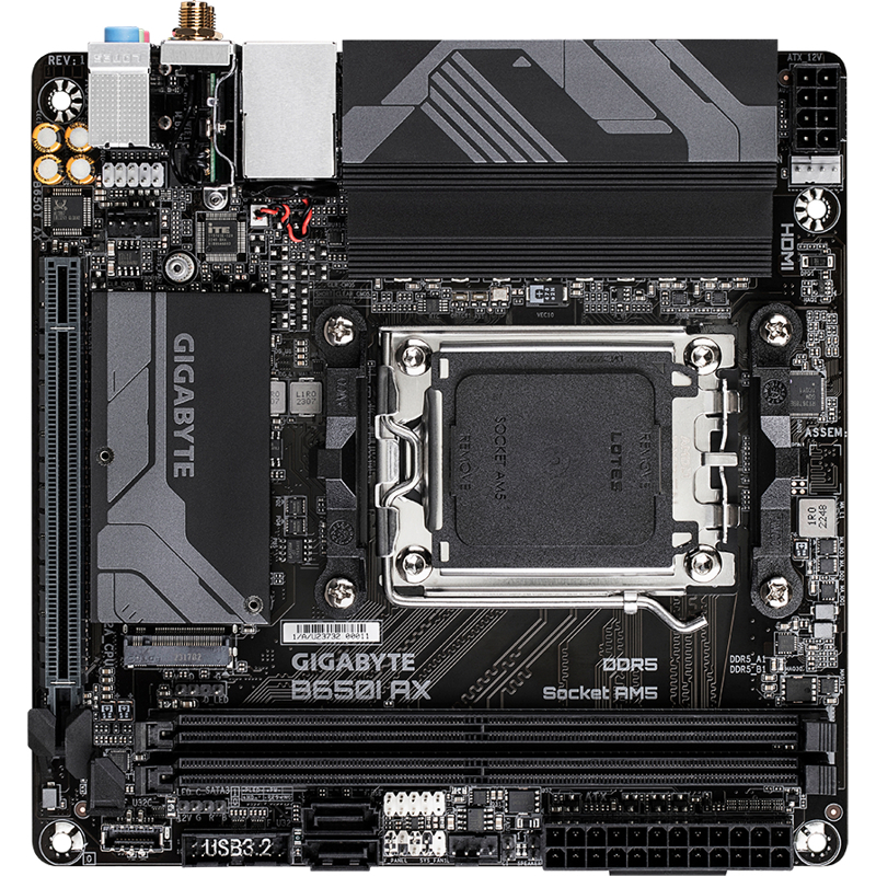 Материнская плата Gigabyte B650I AX, AM5, AMD B650, Mini-ITX, DDR5, фото 4