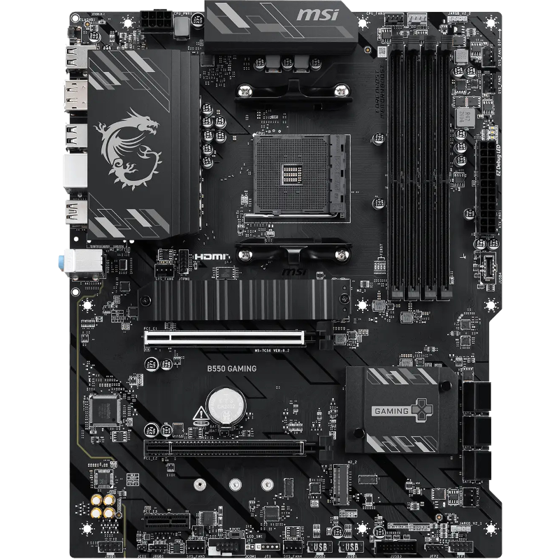 Материнская плата MSI B550, AM4, AMD B550, ATX, DDR4, DIMM