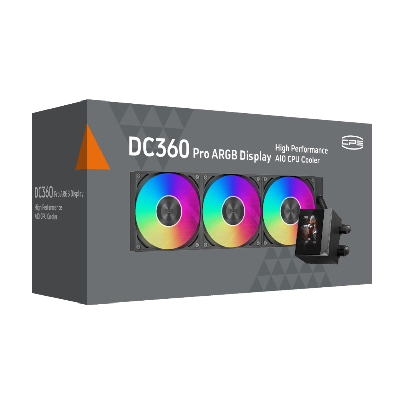Система жидкостного охлаждения PcCooler DC360 Pro ARGB Display BK, вентилятор 120 мм, AM5, фото 5