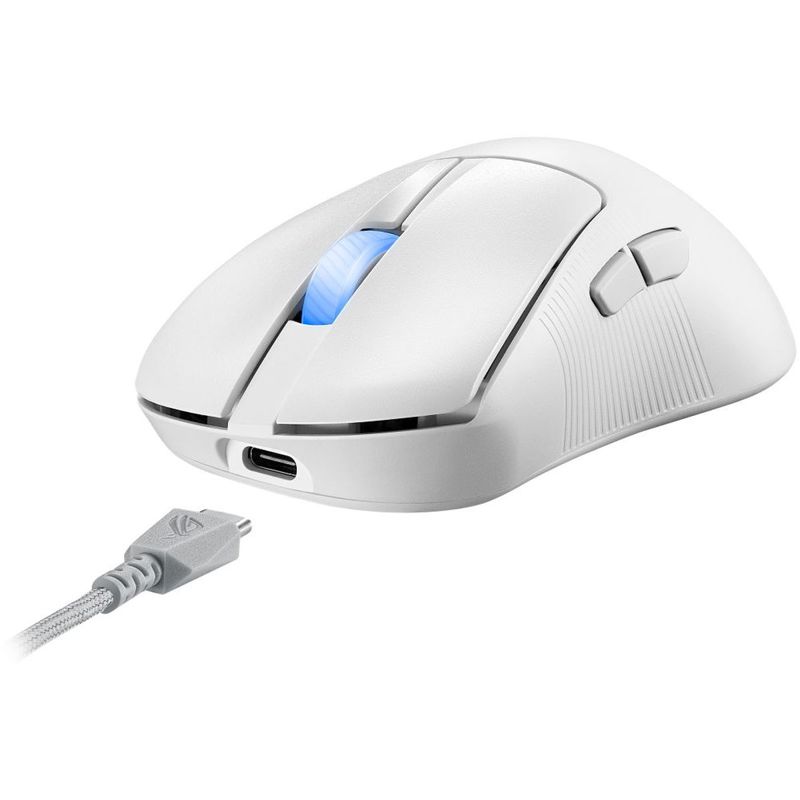Мышь ASUS P714 ROG KERIS II WL ACE, USB-A, Bluetooth, радиоканал, 42000 dpi, белый, подсветка, фото 8