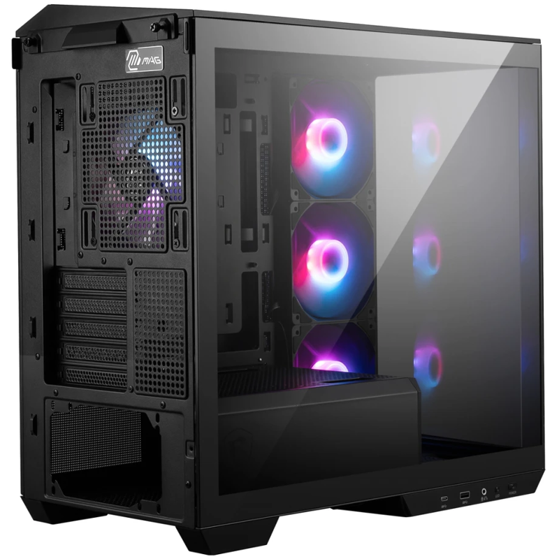 Корпус для ПК MSI MAG PANO M100R PZ, Mini Tower, чёрный, под mATX, Mini-ITX, подсветка ARGB, фото 5