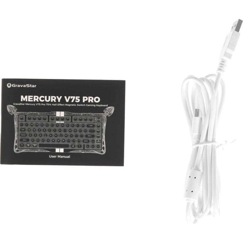 Клавиатура Gravastar Mercury K1 P PNK, беспроводное подключение, белый, фото 7