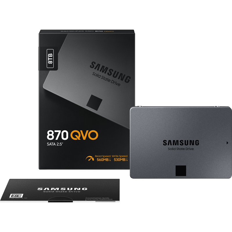 Твердотельный накопитель Samsung SSD 870 QVO, 8000 ГБ, MLC, чтение 560 МБ/с, 2880 ТБ, фото 6