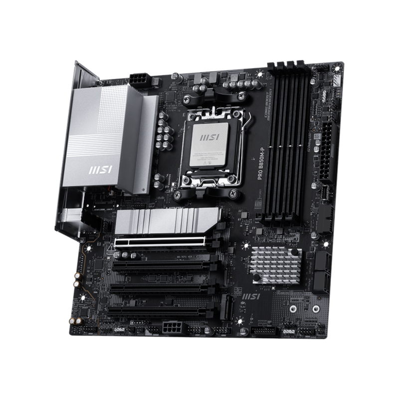 Материнская плата MSI PRO B850M-P, AM5, AMD B850, mATX, DDR5, UDIMM, фото 2