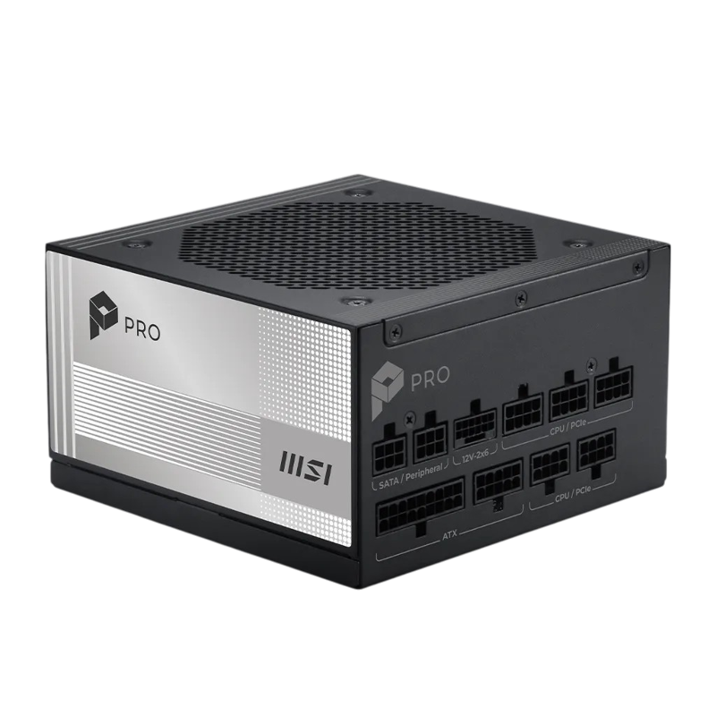 Блок питания MSI PRO A1000PL PCIE5, 1000 Вт, 80 PLUS Platinum, ATX, активный PFC