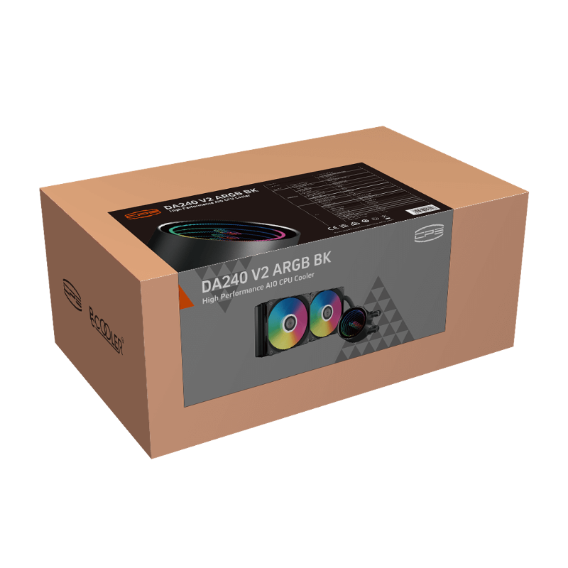 Система жидкостного охлаждения PcCooler DA240 V2 ARGB BK, вентилятор 120 мм, шум 36.5 дБА, AM5, фото 8