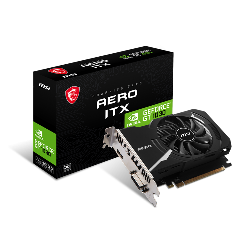 Видеокарта MSI NVIDIA GeForce GT 1030 AERO ITX 4GD4 OC, 4 ГБ видеопамяти, DDR4, фото 5