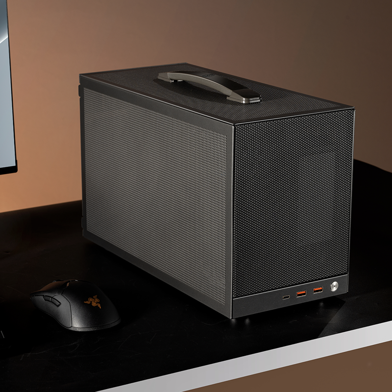 Корпус для ПК PcCooler K101 MESH GY 3F, Mini Tower, серый, под Mini-ITX, материал сталь, фото 7