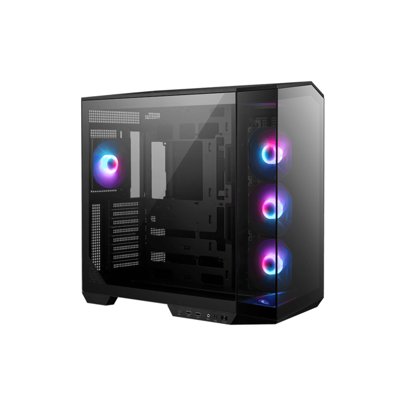 Корпус для ПК MSI MAG PANO 100R PZ, Midi Tower, чёрный, под ATX, mATX, mITX, подсветка ARGB