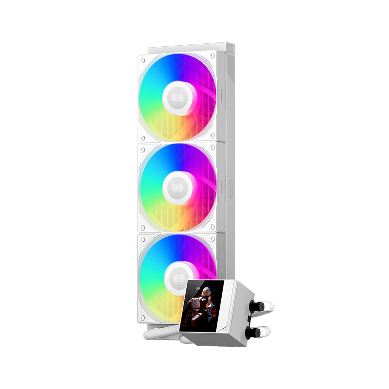 Система жидкостного охлаждения PcCooler DC360 Pro ARGB Display WH, вентилятор 120 мм, AM5