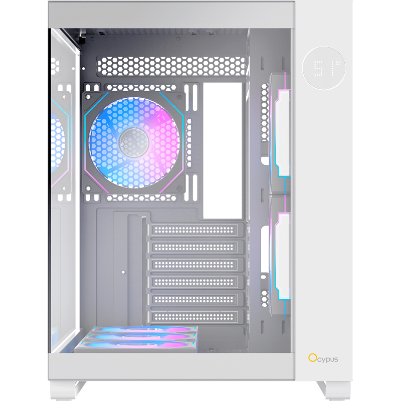 Корпус для ПК Ocypus Iota C70 WH ARGB, Midi Tower, белый, под ATX, mATX, Mini-ITX, подсветка ARGB, фото 2