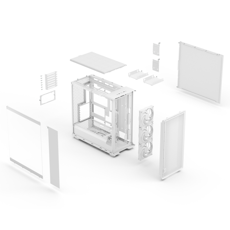 Корпус для ПК Fractal Design Epoch XL TG Clear, Full Tower, белый, под ATX, E-ATX, mATX, mITX, фото 17