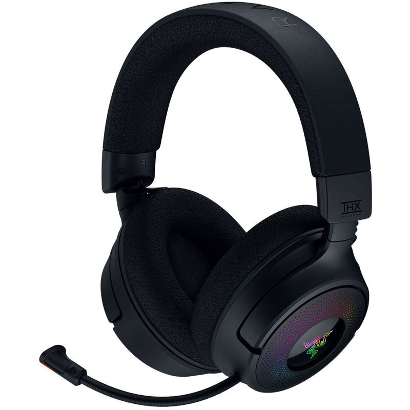 Гарнитура Razer Kraken V4, радиоканал, Bluetooth 5.2, USB Type-A, USB Type-C, чёрный, для геймеров