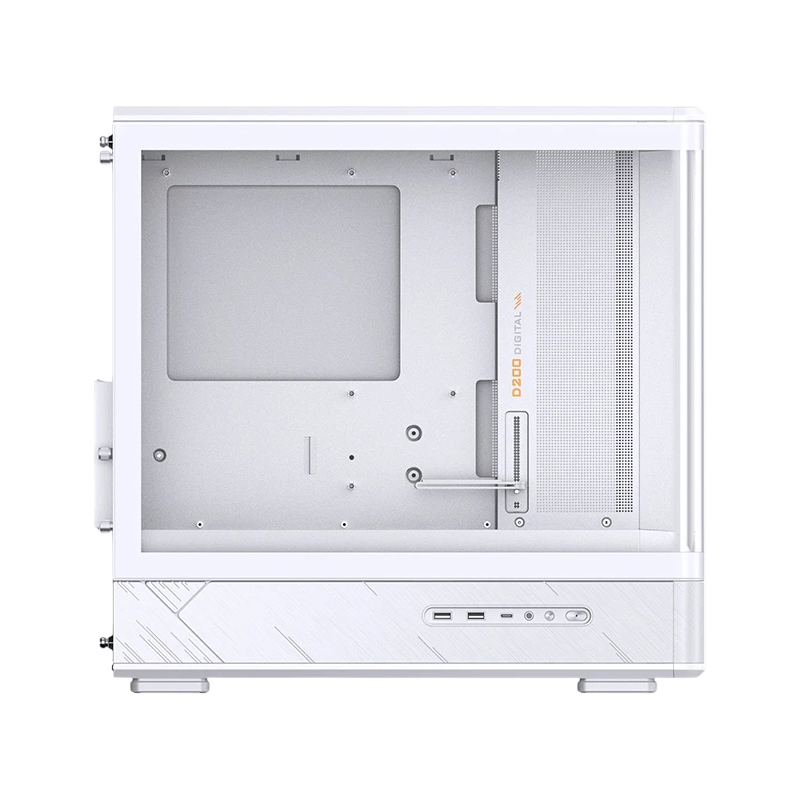 Корпус для ПК Jonsbo D200, Mini Tower, белый, под mATX, Mini-ITX, материал закалённое стекло, сталь, фото 4