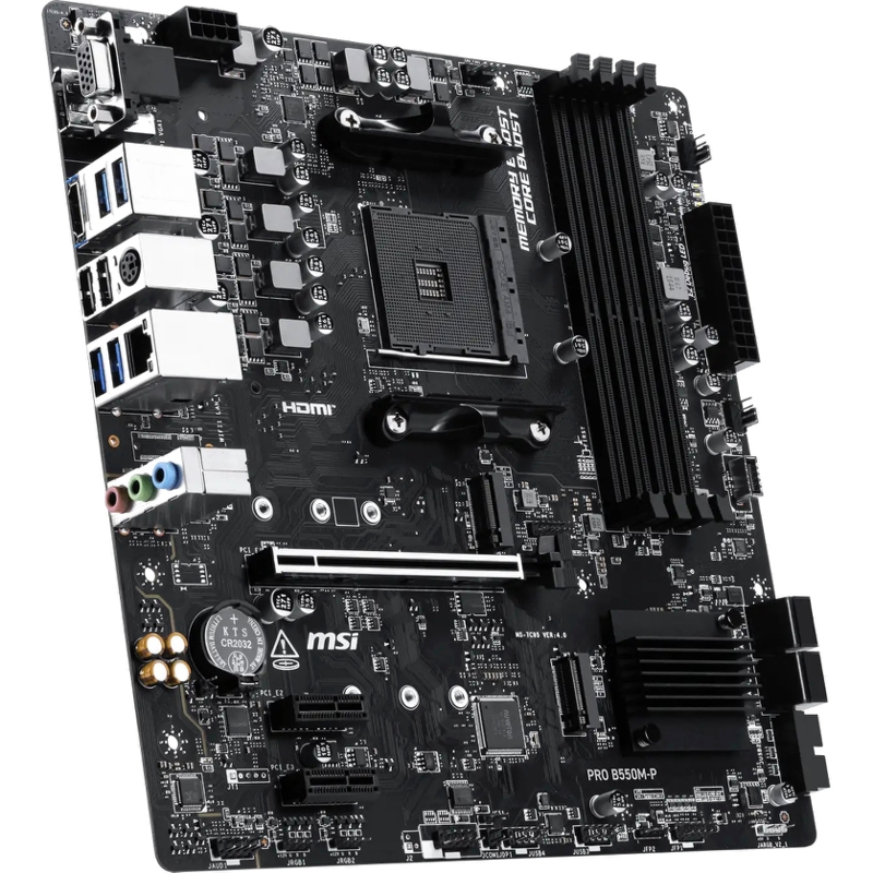 Материнская плата MSI PRO B550M-P, AM4, AMD B550, Micro-ATX, DDR4, фото 2