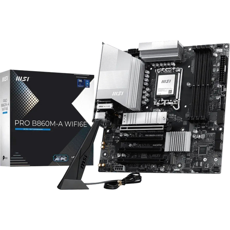 Материнская плата MSI PRO B860M-A WIFI6E, LGA1851, Intel B860, Micro-ATX, DDR5, фото 7