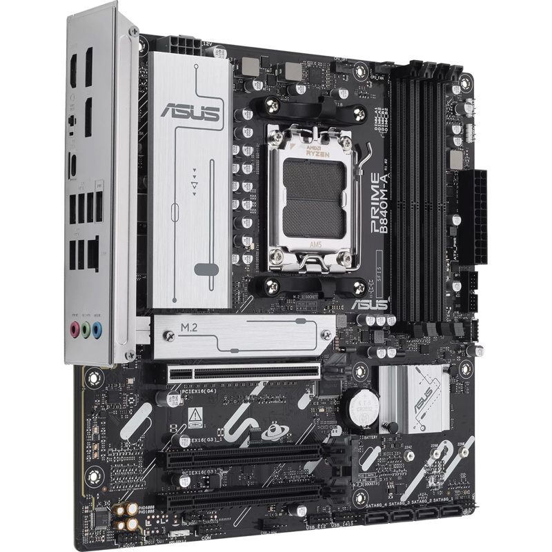 Материнская плата ASUS PRIME B840M-A-CSM, AM5, AMD B840, Micro-ATX, DDR5, фото 2