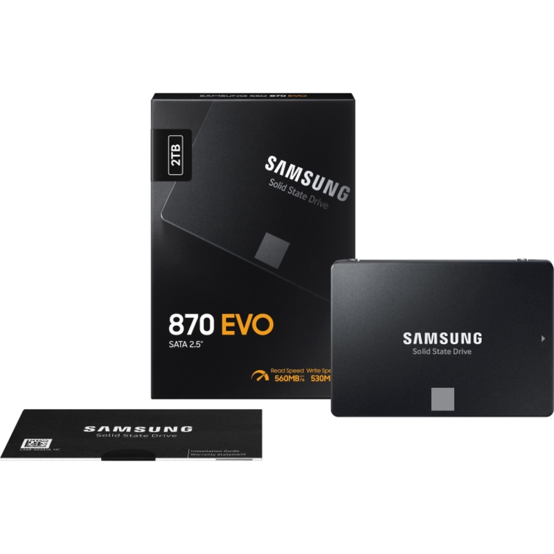 Твердотельный накопитель Samsung SSD 870 EVO, 2 ТБ, MLC, чтение 560 МБ/с, 1200 ТБ, фото 6