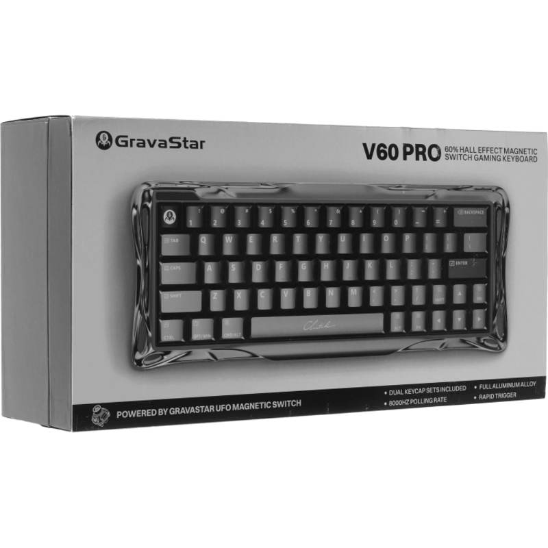 Клавиатура Gravastar Mercury V60Pro XTAL BLK RU, белый, фото 8