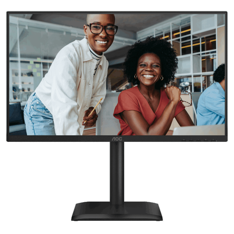 Монитор AOC 24E4U, 23.8 дюйма, 1920x1080, 120 Гц, IPS, чёрный, Audio in x 1, Audio out x 1 и др., фото 2