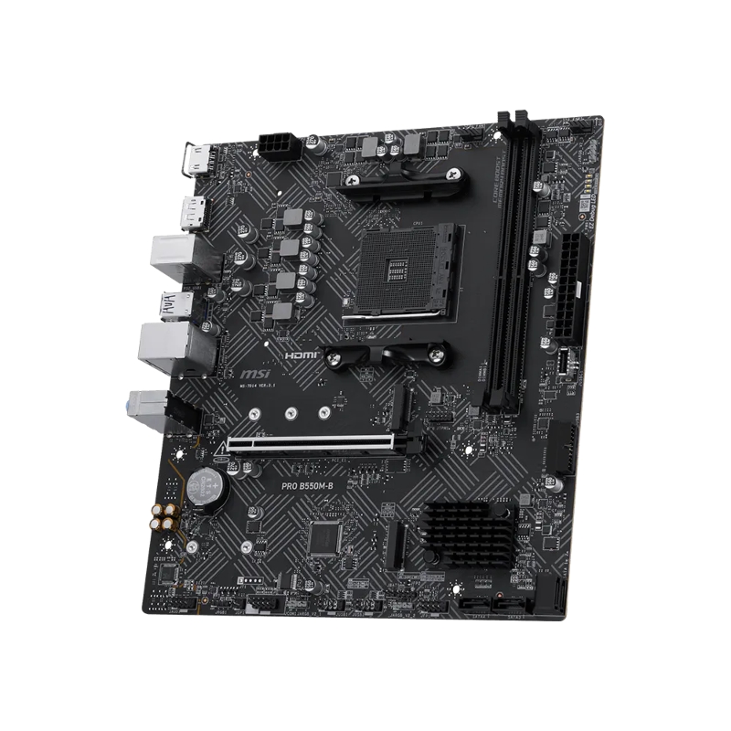 Материнская плата MSI PRO B550M-B, AM4, AMD B550, Micro-ATX, DDR4, фото 3