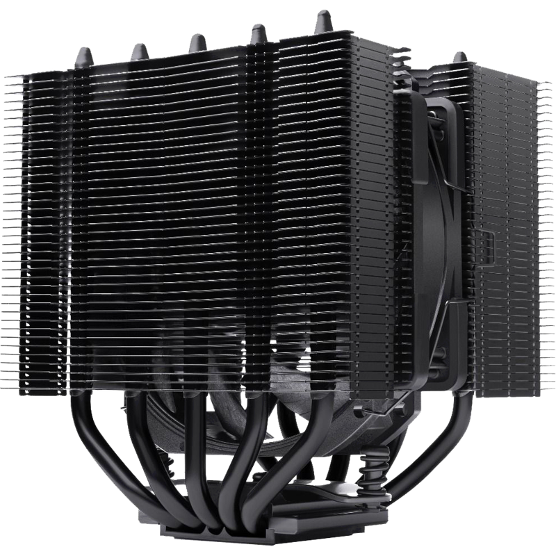 Кулер для процессора Noctua NH-D12L chromax.black, до 148 Вт, вентилятор 120 мм, шум 22.6 дБА