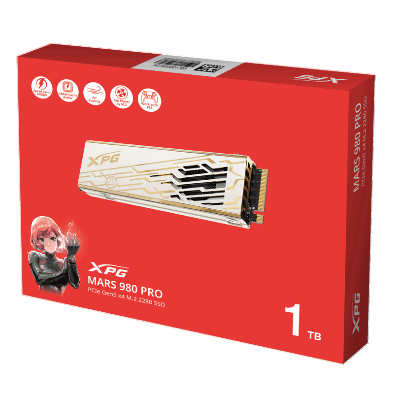Твердотельный накопитель ADATA SSD XPG MARS 980 PRO, 1 ТБ, 3D NAND, чтение 14000 МБ/с, 740 ТБ, фото 8