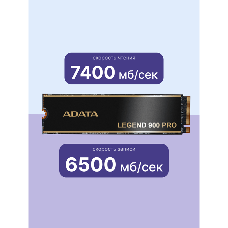 Твердотельный накопитель ADATA SSD LEGEND 900 PRO, 4 ТБ, 3D NAND, чтение 7400 МБ/с, 2400 ТБ, фото 3