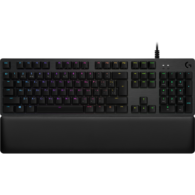 Клавиатура Logitech G513 Carbon GX Brown, проводное подключение, USB-A, механические, подсветка