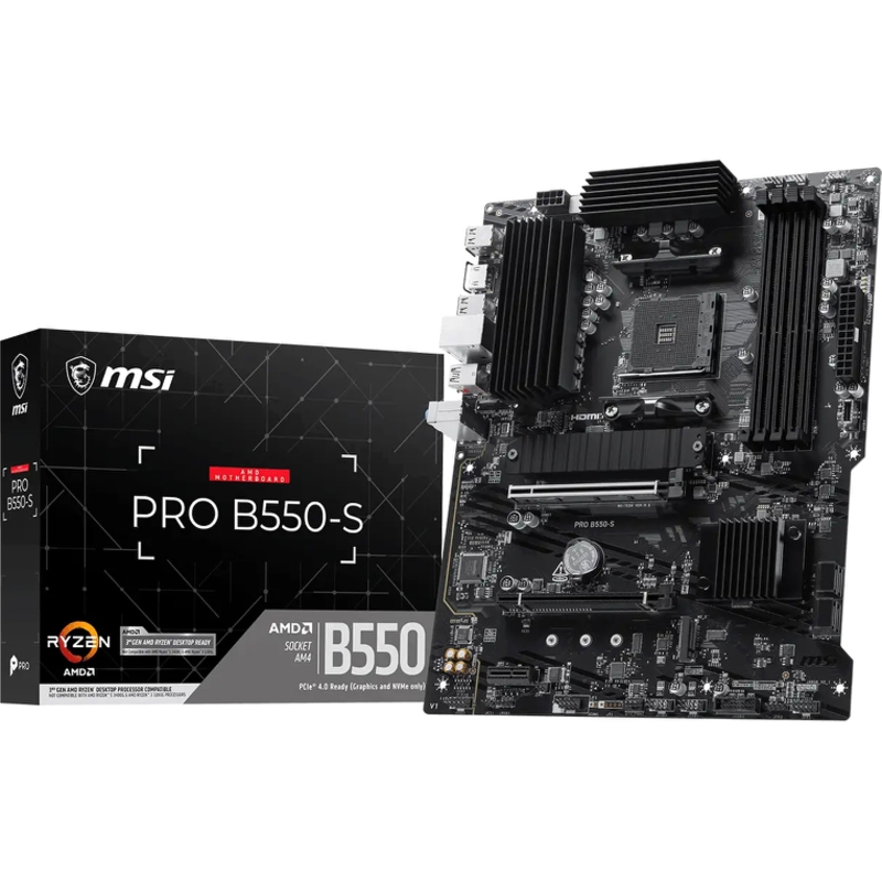 Материнская плата MSI PRO B550-S, AM4, AMD B550, ATX, DDR4, DIMM, фото 5