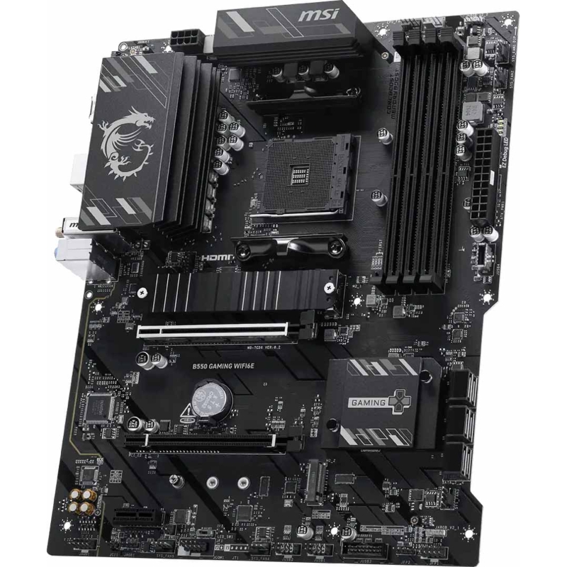 Материнская плата MSI B550 WIFI6E, AM4, AMD B550, ATX, DDR4, DIMM, фото 2