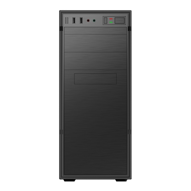 Корпус для ПК Foxline Forza ATX, Midi Tower, чёрный, под ATX, mATX, mITX, материал сталь, фото 2