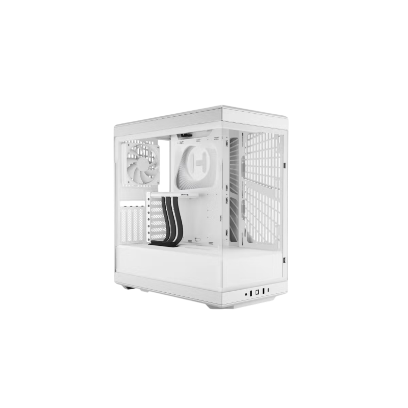 Корпус для ПК Hyte Y40, Midi Tower, белый, под ATX, mATX, Mini-ITX, материал закалённое стекло, сталь