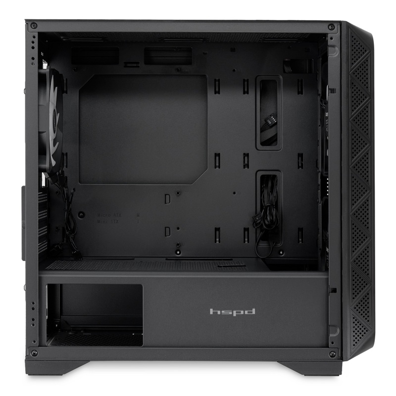 Корпус для ПК Hspd M321, Mini Tower, чёрный, под mATX, Mini-ITX, материал закалённое стекло, сталь, фото 32