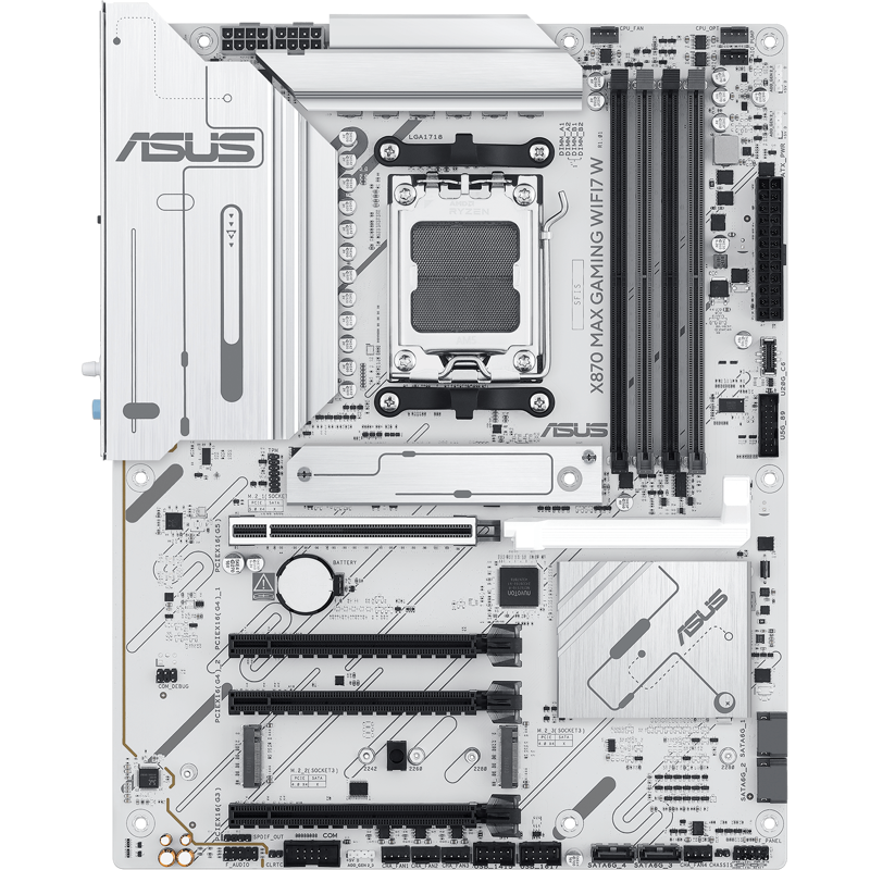 Материнская плата ASUS X870 MAX WIFI7 W, AM5, AMD X870, ATX, DDR5, фото 2