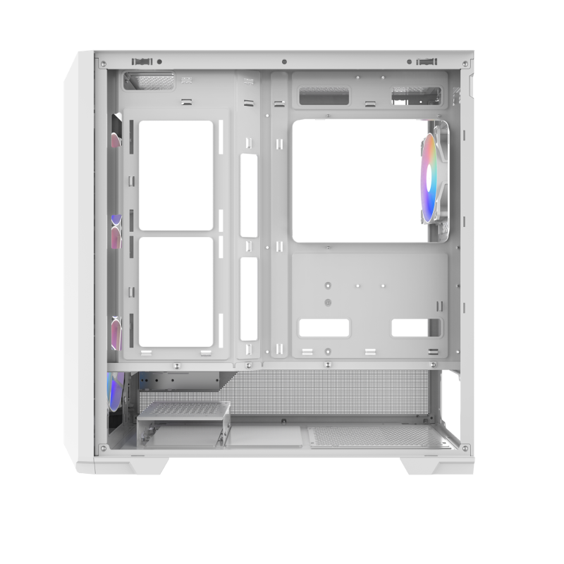 Корпус для ПК Sama S41, Midi Tower, белый, под ATX, mATX, Mini-ITX, подсветка ARGB, фото 9