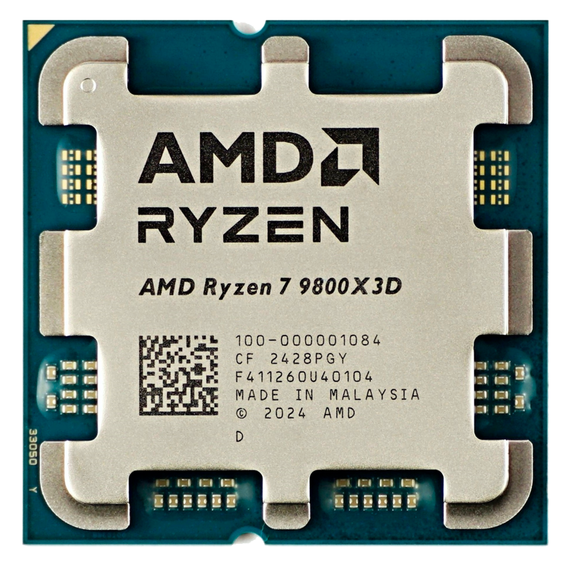 Процессор AMD Ryzen 7 9800X3D, AM5, OEM, 8 ядер, 16 потоков, до 5.2 ГГц, AMD Radeon Graphics