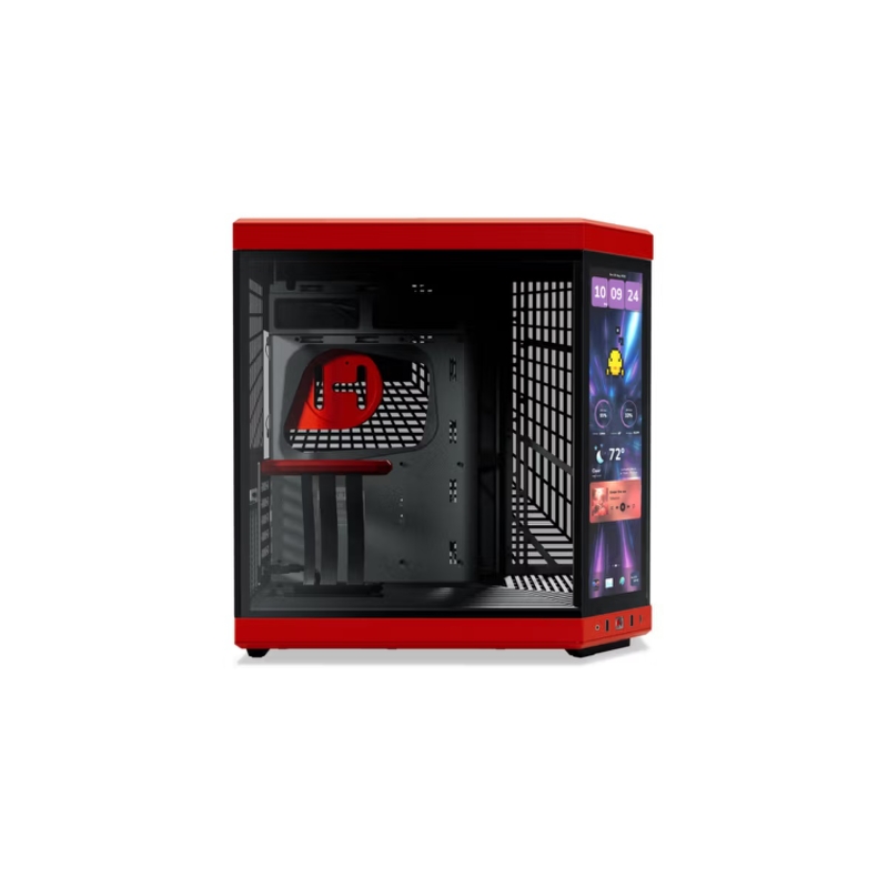 Корпус для ПК Hyte Y70 Touch Infinite, Midi Tower, красный, чёрный, под ATX, E-ATX, mATX, Mini-ITX, фото 3
