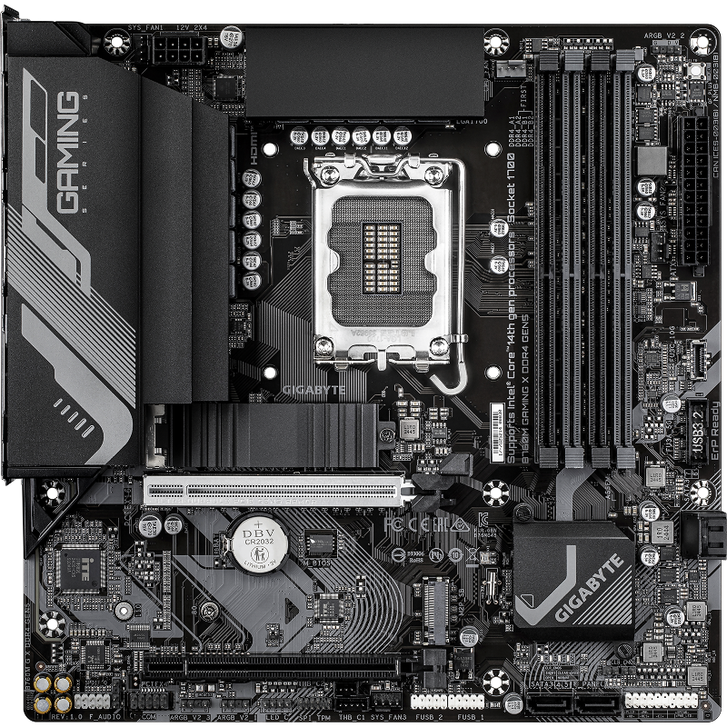 Материнская плата Gigabyte B760M G X DDR4 GEN5, LGA1700, Intel B760, Micro-ATX