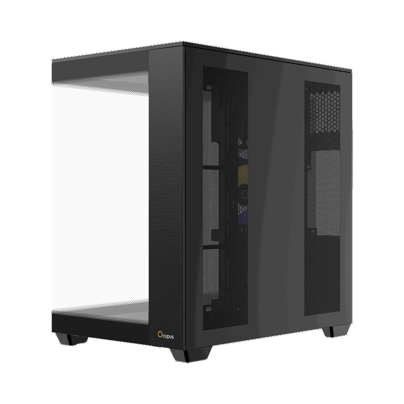 Корпус для ПК Ocypus Delta C74 BK ARGB, Midi Tower, чёрный, под ATX, mATX, mITX, подсветка ARGB, фото 3
