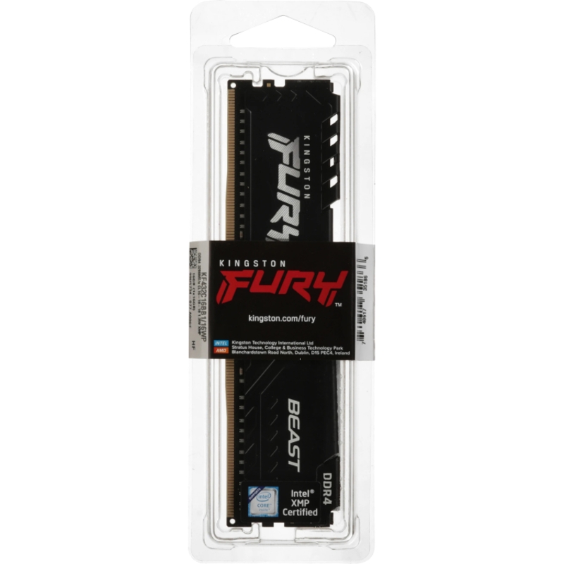 Оперативная память Kingston KF432C16BB1/16WP, 16 ГБ, DDR4, 3200 МГц, DIMM, PC4-25600, CL16, фото 5