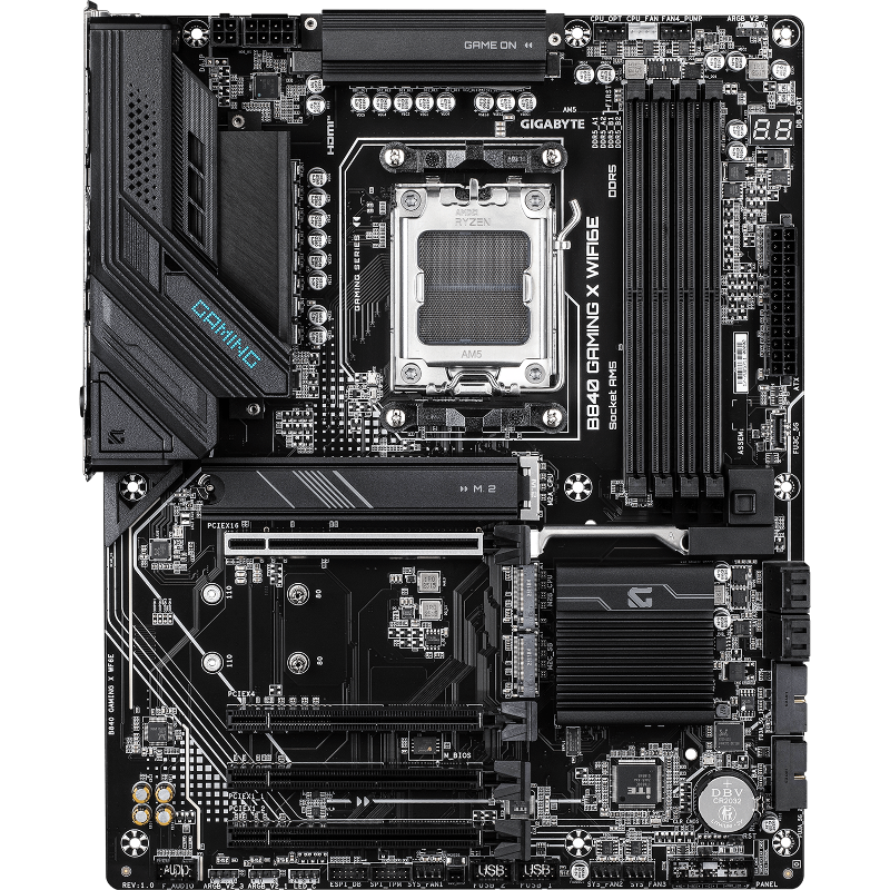 Материнская плата Gigabyte B840 X WF6E, AM5, AMD B840, ATX, DDR5