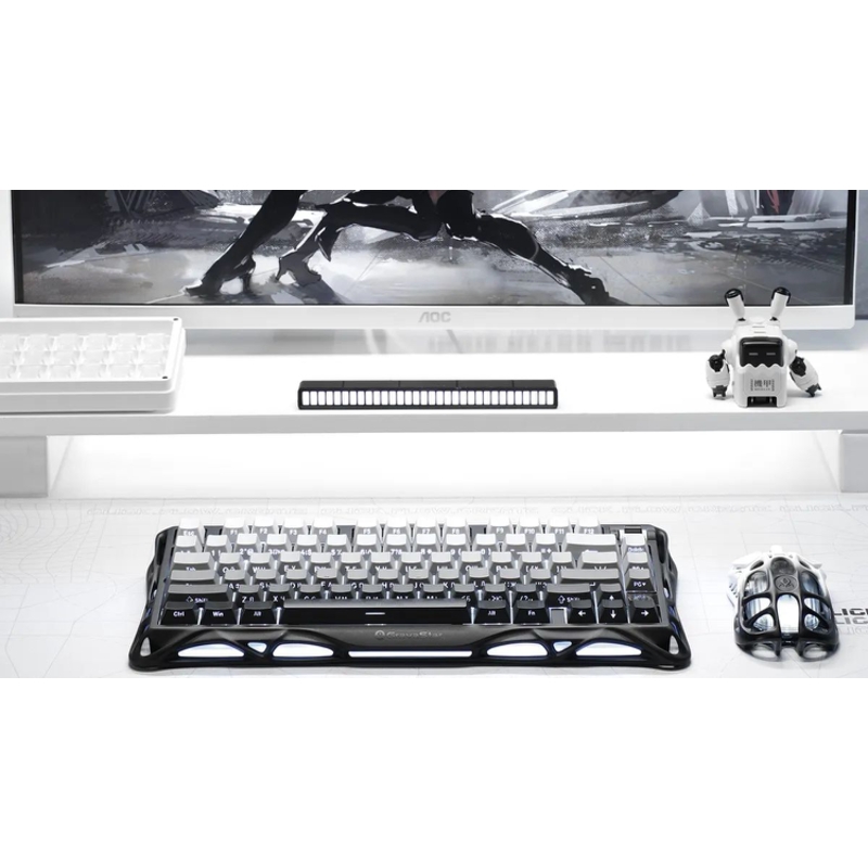Клавиатура Gravastar Mercury K1 GBLK RU, USB-C, Bluetooth, радиоканал, механические, серый, подсветка, фото 6