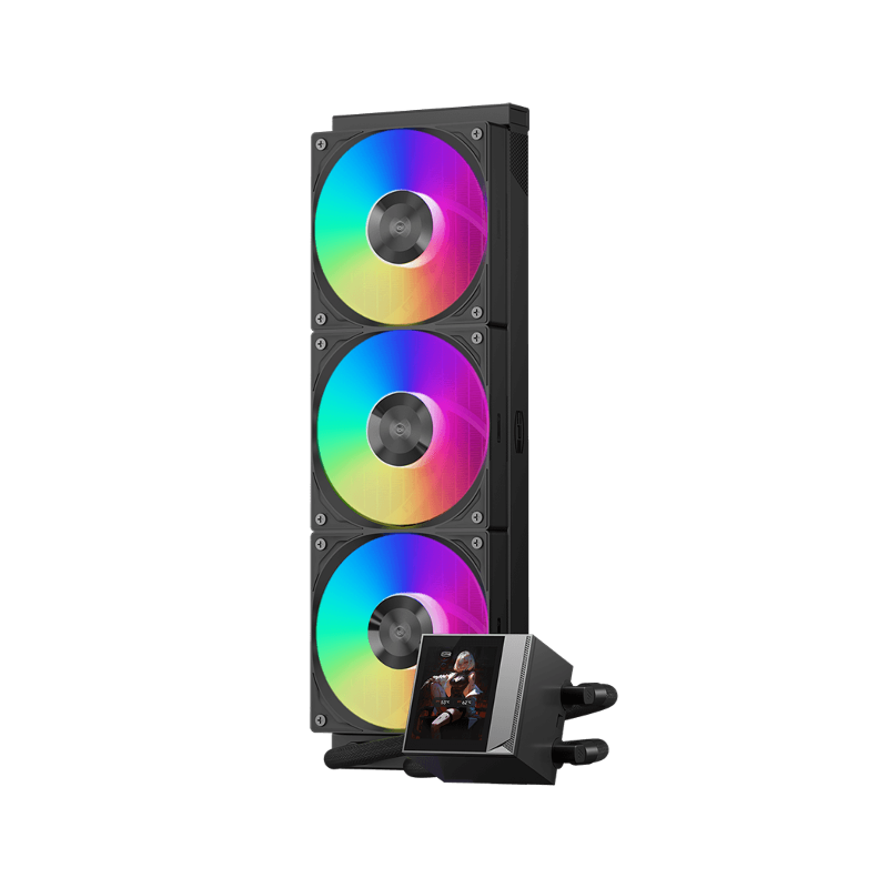 Система жидкостного охлаждения PcCooler DC360 Pro ARGB Display BK, вентилятор 120 мм, AM5