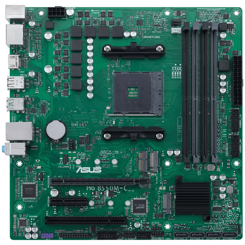 Материнская плата ASUS PRO B550M-C, AM4, AMD B550, E-ATX, DDR4, фото 5