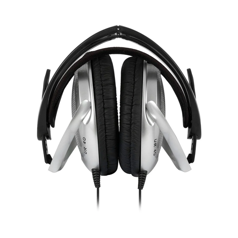 Наушники Koss UR40, проводное подключение, Mini-jack, накладные, серебристый, чёрный, крепление оголовье, фото 2